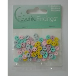 Decorative Small Buttons - Pastels